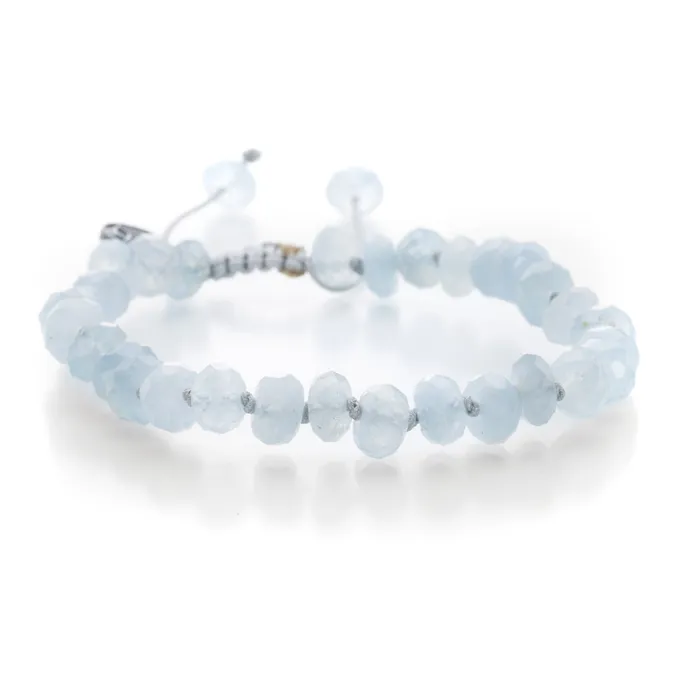 Joseph Brooks 8mm Faceted Aqamarine Bracelet Bracelets