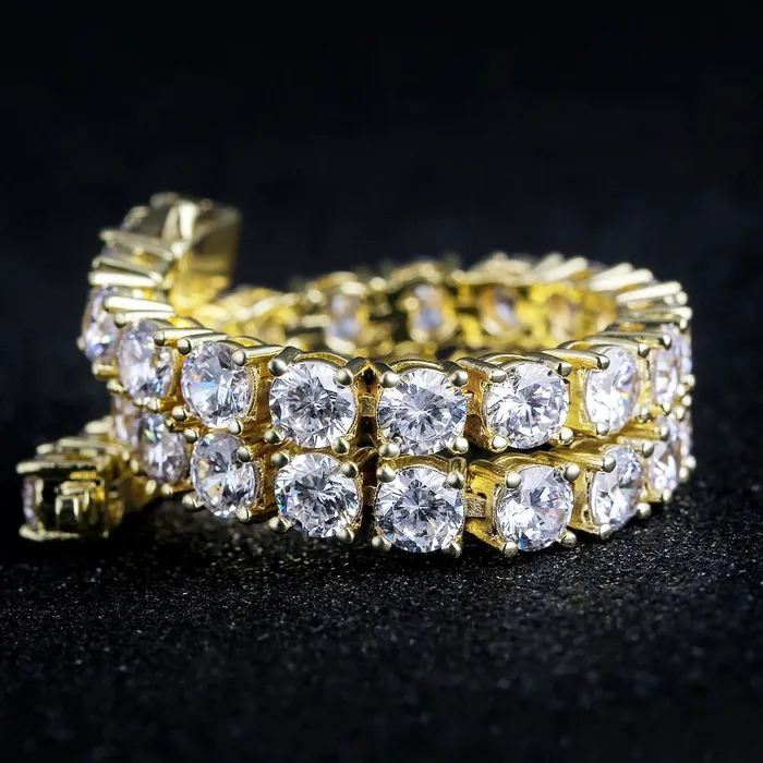 KRKC Bracelets 345mm Tennis Bracelet 14K Gold Plated