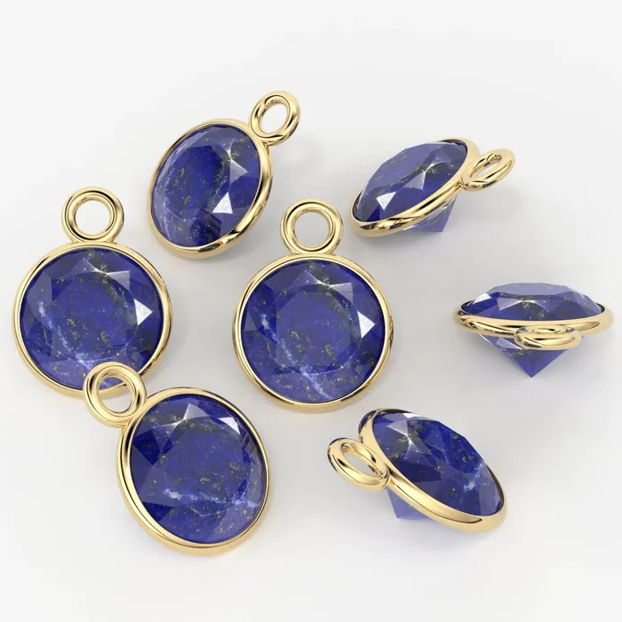 Lapis Lazuli 14k Solid Gold Charm 456mm Natural Blue Gemstone Pendant 2pc Jalvi Co Charm Necklaces Lapis Lazuli 14k Solid Gold Charm 456mm Natural Blue Gemstone Pendant 2pc Jalvi Co Charm Necklaces
