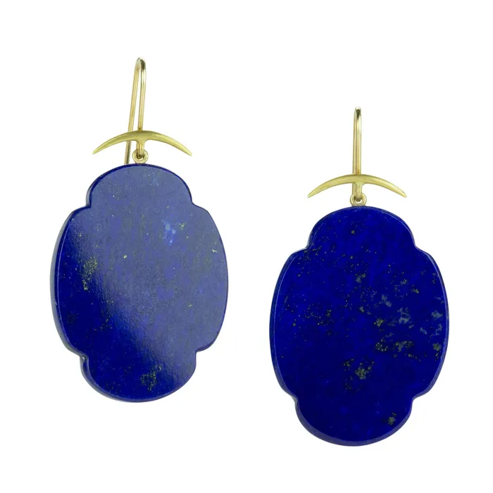 Lapis Scallop Drop Earrings Gabriella Kiss Earrings