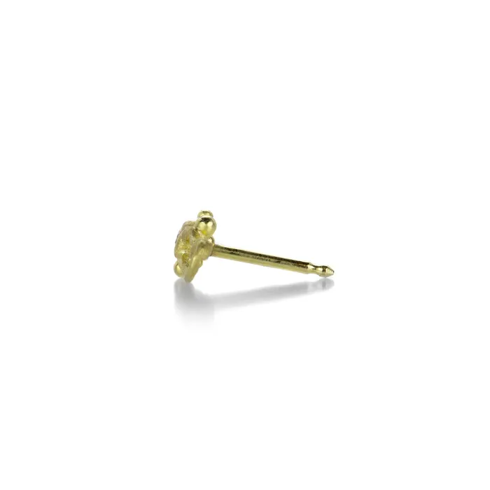 Lene Vibe Earrings Carved Single Stud Earring Lene Vibe Earrings Carved Single Stud Earring