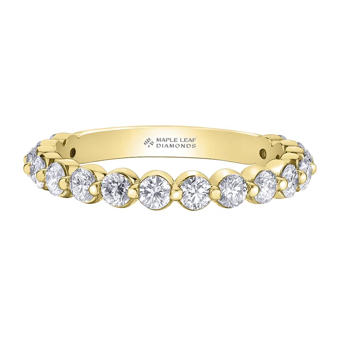 Maple Leaf Diamonds Rings 18kt Yellow Gold 062cttw Canadian Diamond Band Maple Leaf Diamonds Rings 18kt Yellow Gold 062cttw Canadian Diamond Band