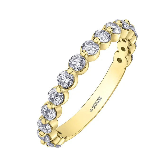 Maple Leaf Diamonds Rings 18kt Yellow Gold 062cttw Canadian Diamond Band