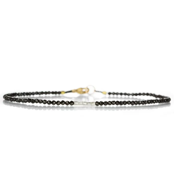 Margaret Solow Bracelets Black Spinel and Gray Diamond Bracelet