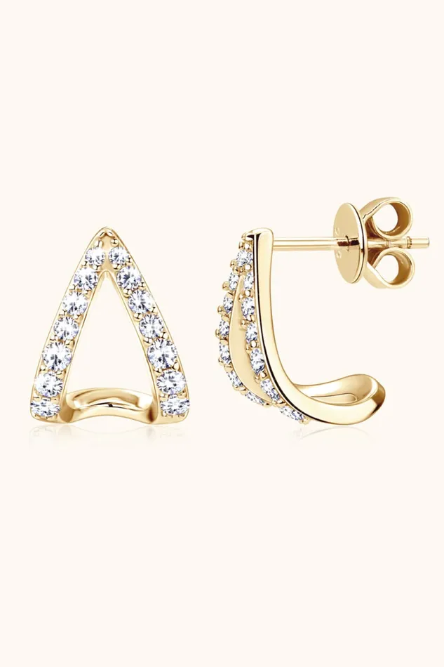 Moissanite Minimalist 925 Sterling Silver Earrings Trendsi Earrings