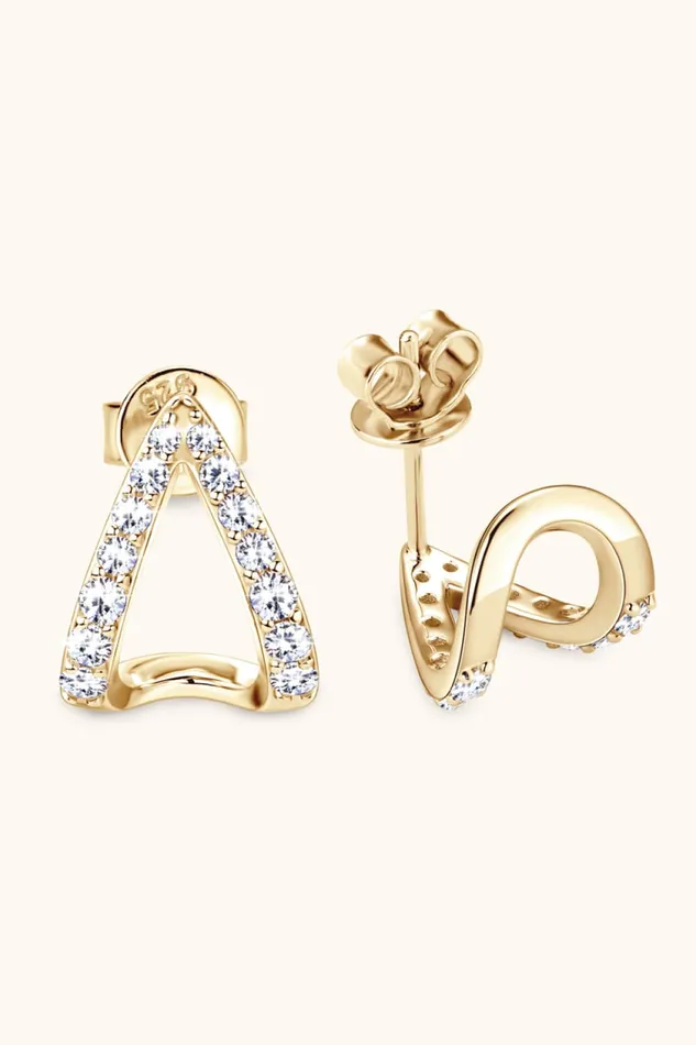 Moissanite Minimalist 925 Sterling Silver Earrings Trendsi Earrings