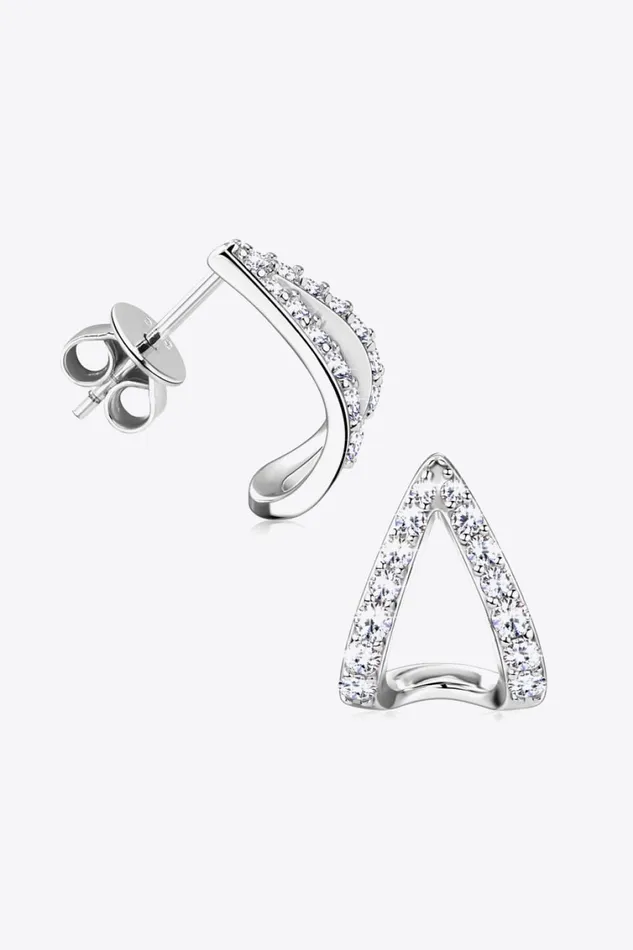 Moissanite Minimalist 925 Sterling Silver Earrings Trendsi Earrings