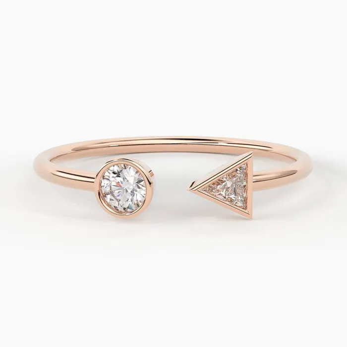 Open Design Ring Trillion Round Diamond Ring Bezel Set Ring Diamond Ring Diamond Bezel Set Wedding Band Jalvi Co Rings Open Design Ring Trillion Round Diamond Ring Bezel Set Ring Diamond Ring Diamond Bezel Set Wedding Band Jalvi Co Rings
