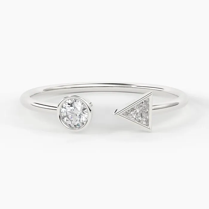 Open Design Ring Trillion Round Diamond Ring Bezel Set Ring Diamond Ring Diamond Bezel Set Wedding Band Jalvi Co Rings Open Design Ring Trillion Round Diamond Ring Bezel Set Ring Diamond Ring Diamond Bezel Set Wedding Band Jalvi Co Rings