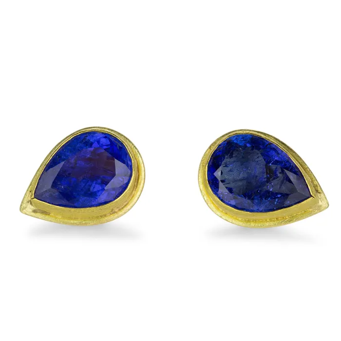 Petra Class Teardrop Tanzanite Stud Earrings Earrings