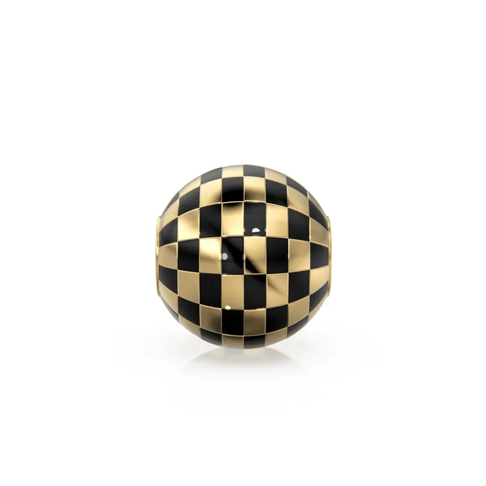 PreStyled Sets 10mm 18k Solid Yellow Gold Round Ball Checkerboard Enamel Spacer Findings Beads 1 piece Jalvi Co PreStyled Sets 10mm 18k Solid Yellow Gold Round Ball Checkerboard Enamel Spacer Findings Beads 1 piece Jalvi Co