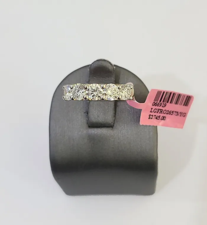 Real 10k Yellow Gold Diamond Ladies Ring Lab Created Women Engagement Wedding Gold and Diamond Rings