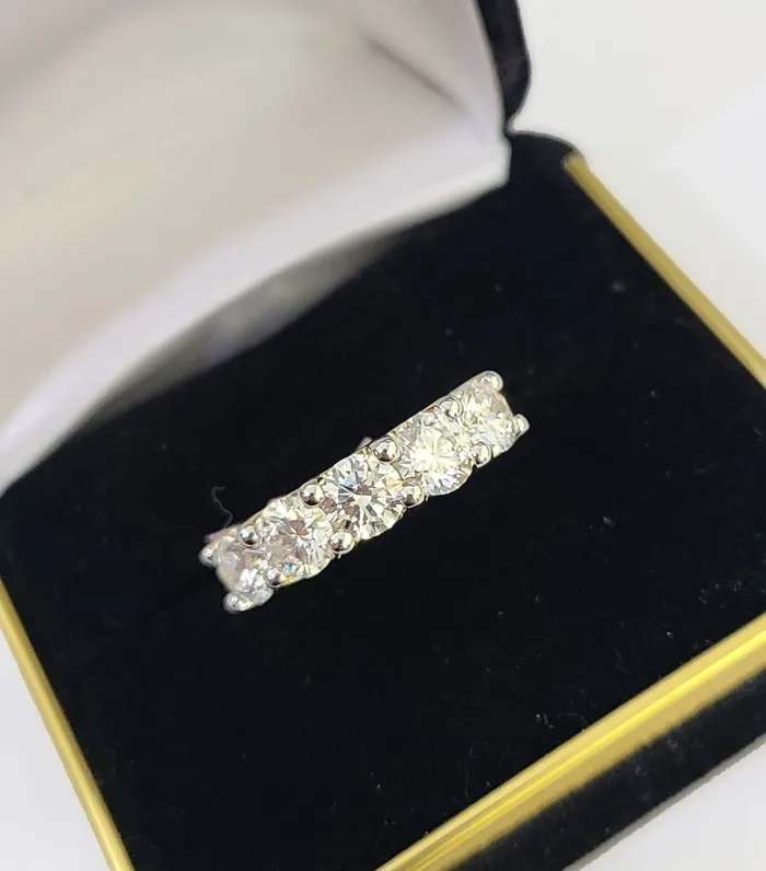Real 10k Yellow Gold Diamond Ladies Ring Lab Created Women Engagement Wedding Gold and Diamond Rings