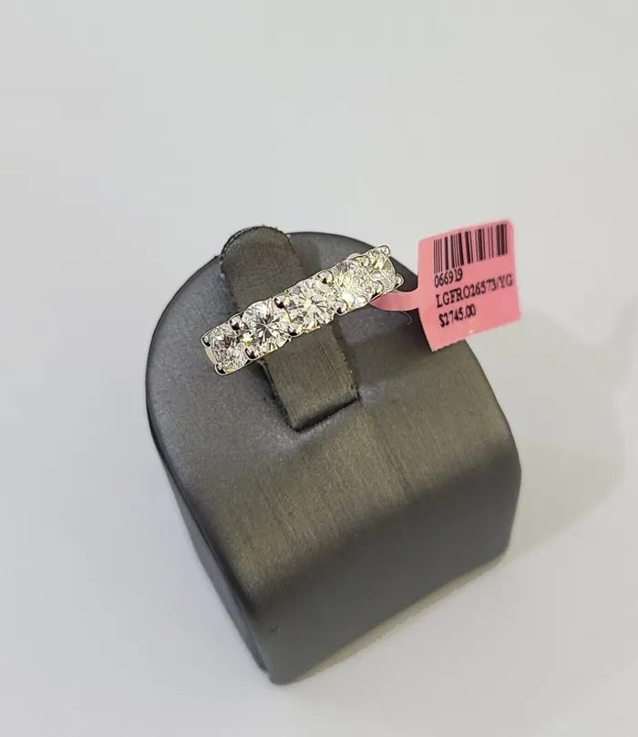 Real 10k Yellow Gold Diamond Ladies Ring Lab Created Women Engagement Wedding Gold and Diamond Rings