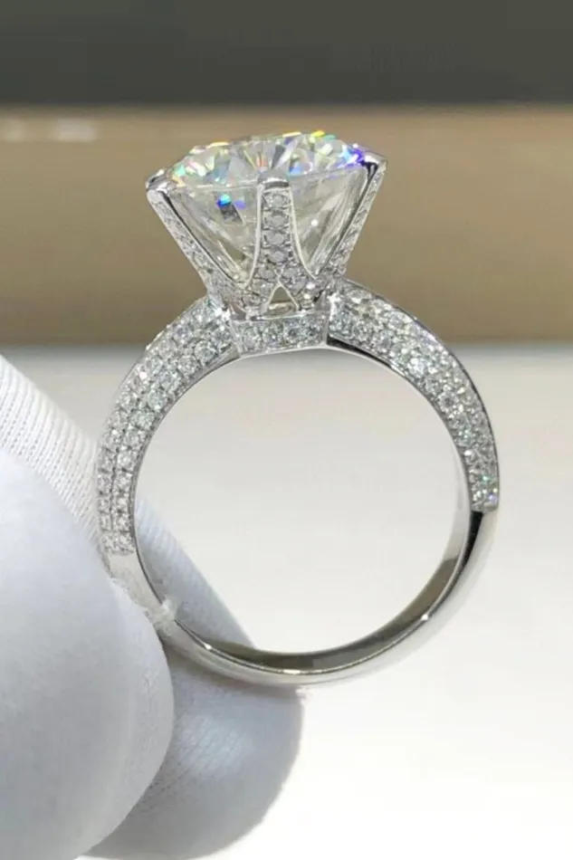 Rings 5 Carat Moissanite 6Prong Ring Trendsi