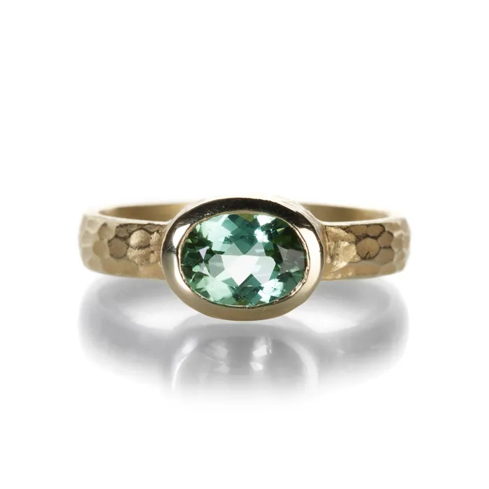 Rings Barbara Heinrich Green Tourmaline Carved Glacier Ring