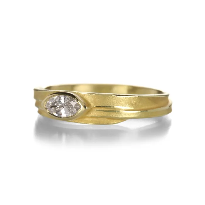 Rings Barbara Heinrich Wrap Band with Marquise Diamond