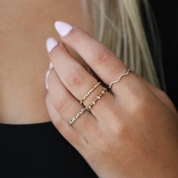 Rings Chi Chi Designs 10kt Yellow Gold Diamond Stackable Ring Rings Chi Chi Designs 10kt Yellow Gold Diamond Stackable Ring