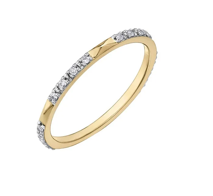 Rings Chi Chi Designs 10kt Yellow Gold Diamond Stackable Ring Rings Chi Chi Designs 10kt Yellow Gold Diamond Stackable Ring