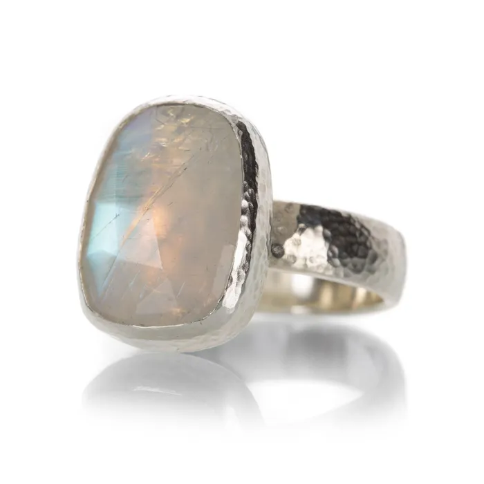 Rings Gurhan Sterling Silver Rainbow Moonstone Ring
