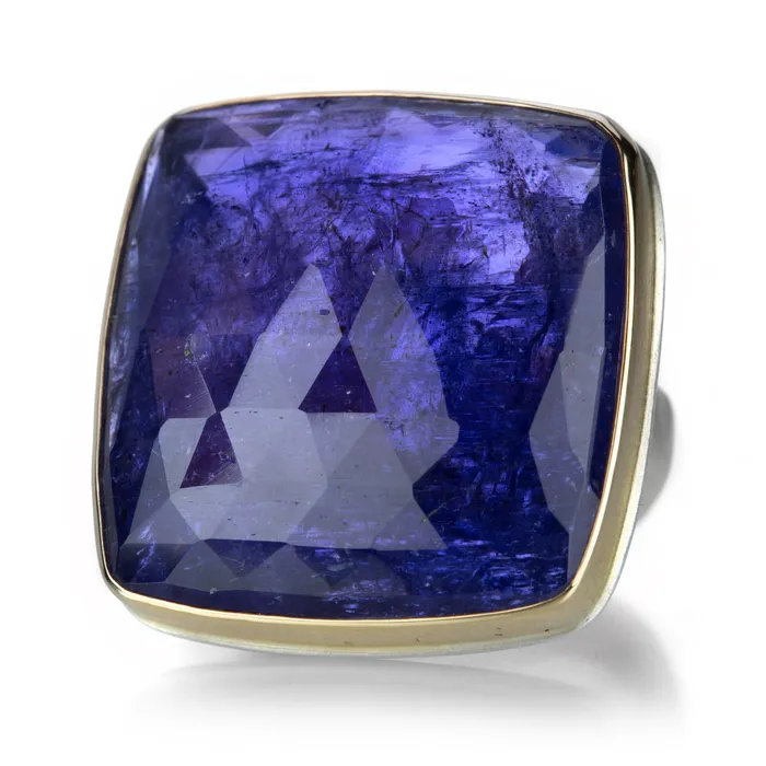 Rings Jamie Joseph Large Square Rose Cut Tanzanite Ring