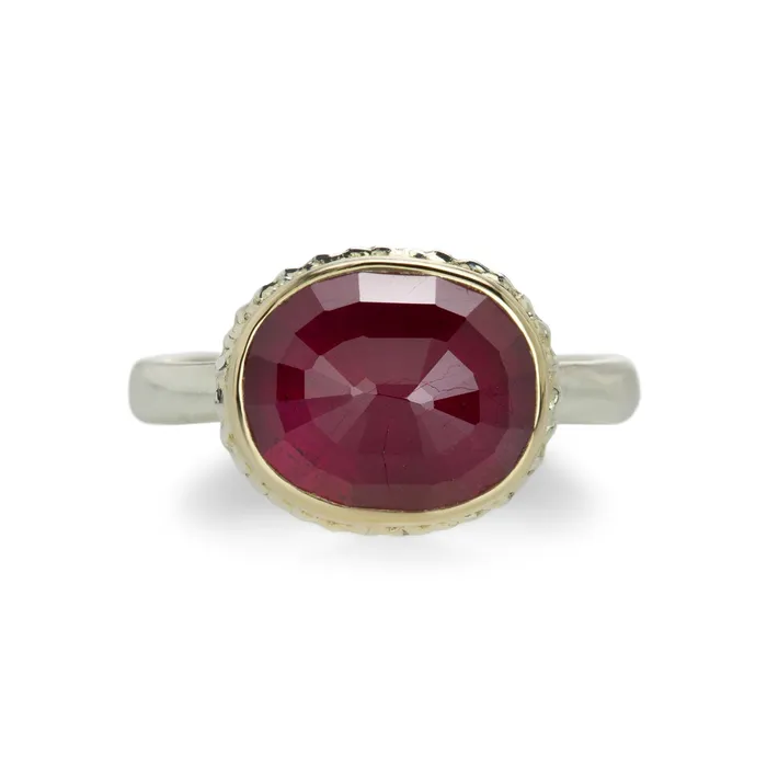 Rings Jamie Joseph Oval Inverted African Ruby Ring