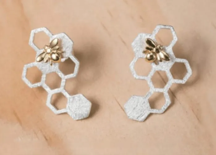 Sterling Silver Artisan Honeycomb Hideout Earrings Sophiareneboutiquecom Earrings