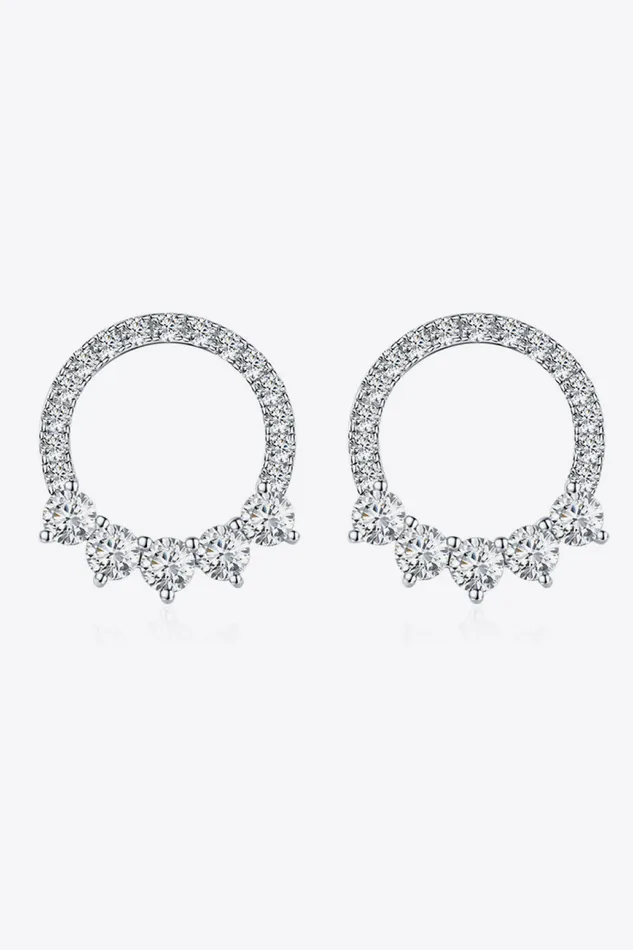 Trendsi Earrings Moissanite PlatinumPlated Earrings
