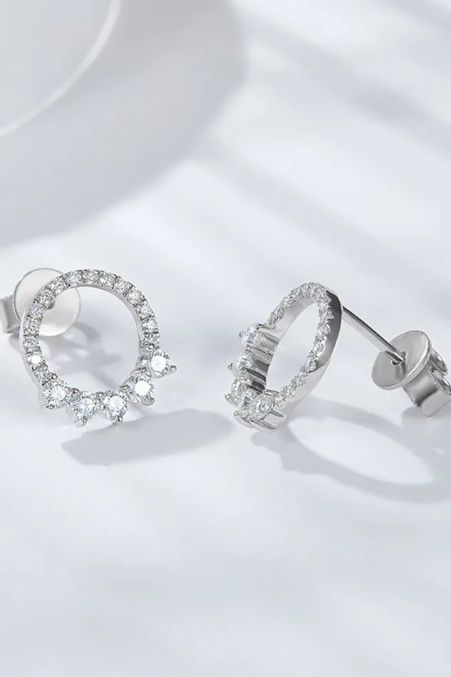 Trendsi Earrings Moissanite PlatinumPlated Earrings