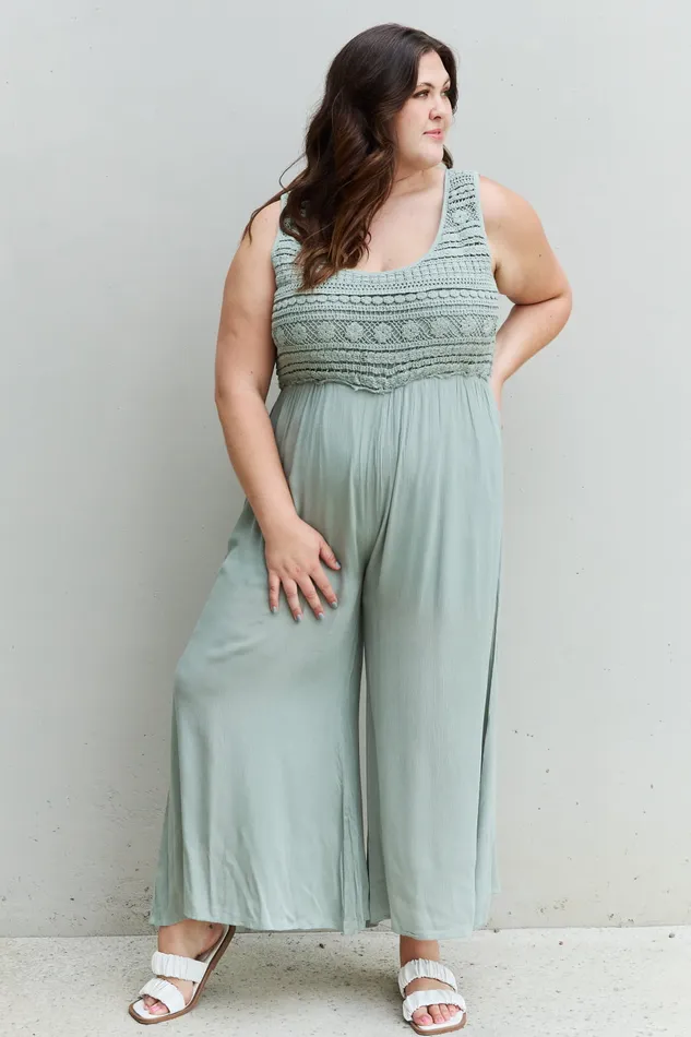 Trendsi Watches HEYSON Watch Me Full Size Crochet Detail Jumpsuit