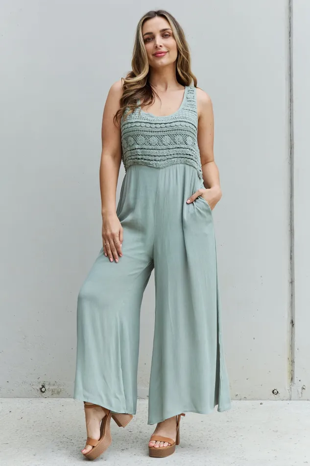 Trendsi Watches HEYSON Watch Me Full Size Crochet Detail Jumpsuit