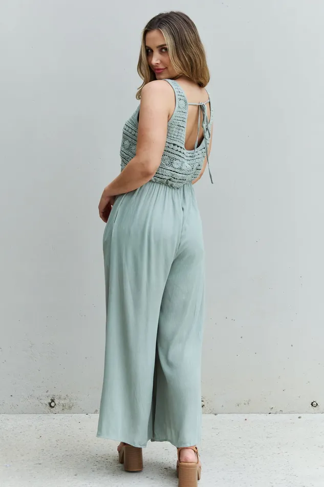 Trendsi Watches HEYSON Watch Me Full Size Crochet Detail Jumpsuit
