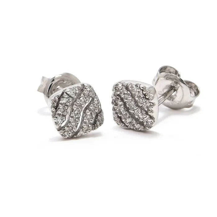 14KWG Diamond Pav Fashion Stud Earrings Elisa Ilana Earrings
