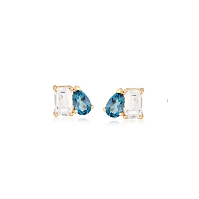 Alev Collection Earrings Petite TwoGemstones Earrings