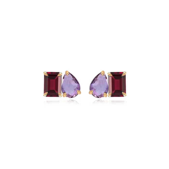 Alev Collection Earrings Petite TwoGemstones Earrings