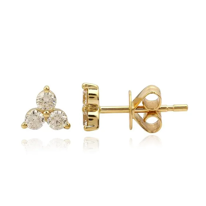 Alev Collection Earrings Trio Diamond Stud Earring