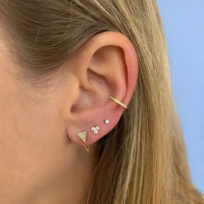 Alev Collection Earrings Trio Diamond Stud Earring