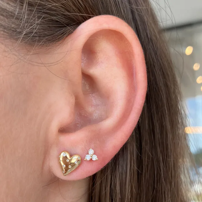 Alev Collection Earrings Trio Diamond Stud Earring