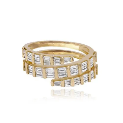 Alev Collection Rings Baguette Swirl Ring