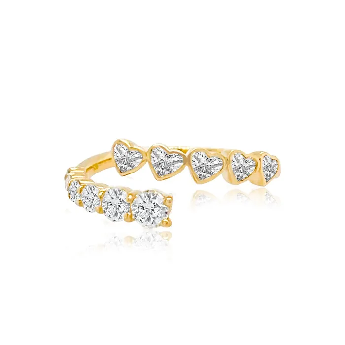 Alev Collection Rings Half Rounds Half Hearts Swirl Ring