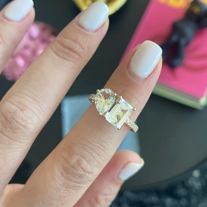 Alev Jewelry Rings Medium TwoGemstones Ring