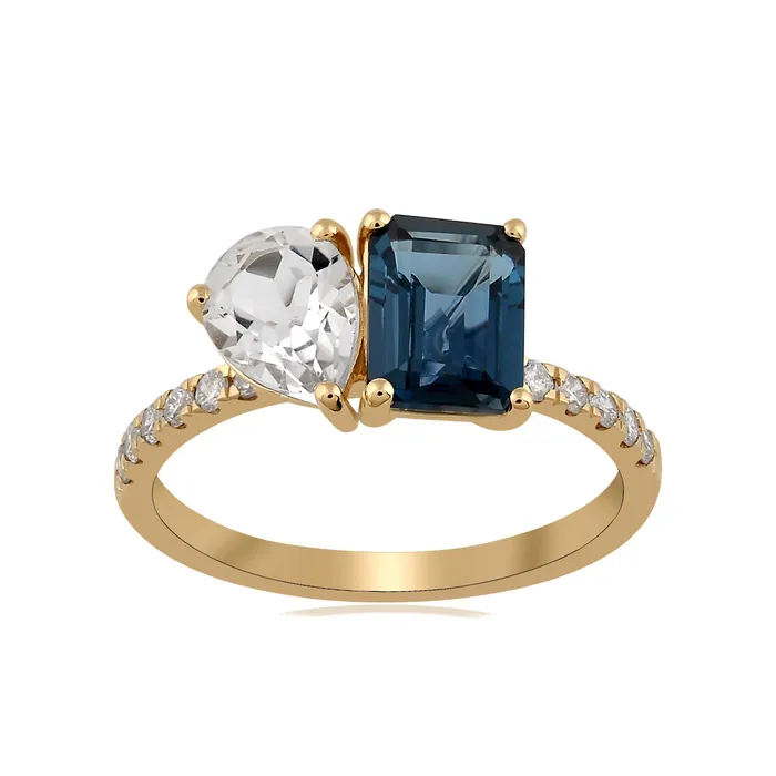 Alev Jewelry Rings Medium TwoGemstones Ring