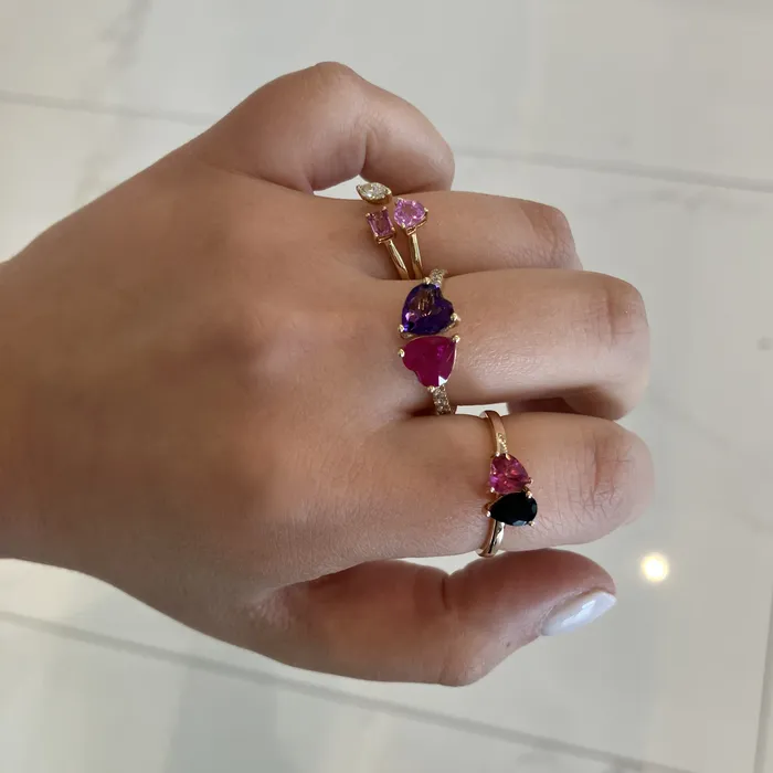 Alev Jewelry Rings Medium TwoGemstones Ring
