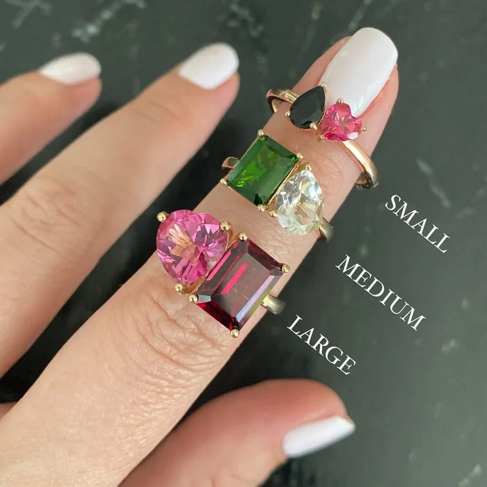 Alev Jewelry Rings Medium TwoGemstones Ring