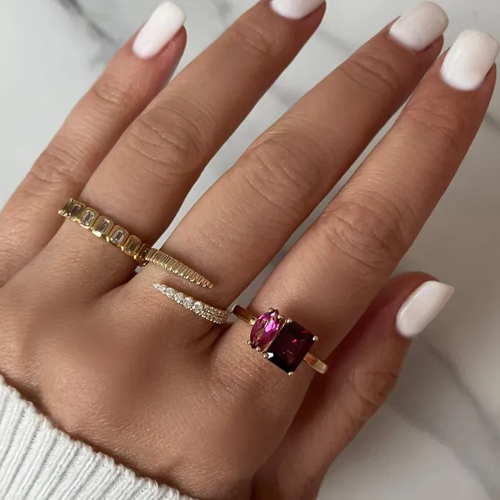 Alev Jewelry Rings Medium TwoGemstones Ring