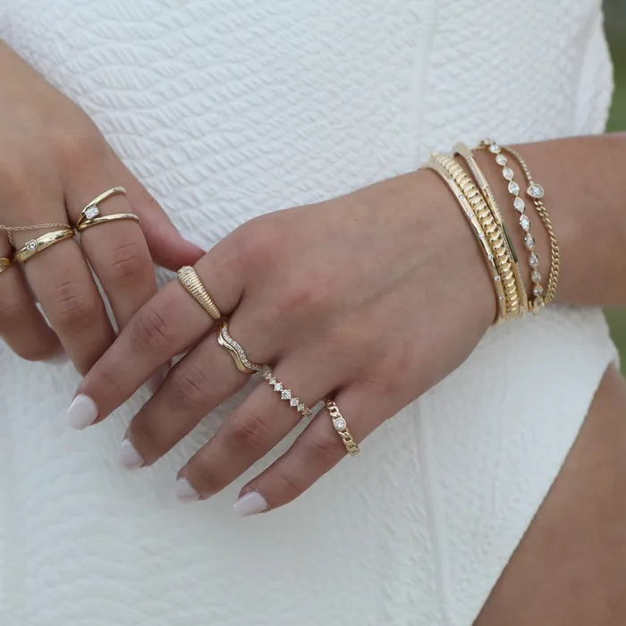 Alev Jewelry Rings Shared Prong Round Diamond Ring