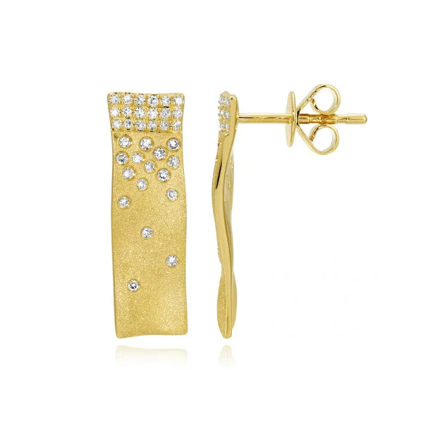 Alev Jewelry Sparkly Gold and Diamond Rectangle PreStyled Sets
