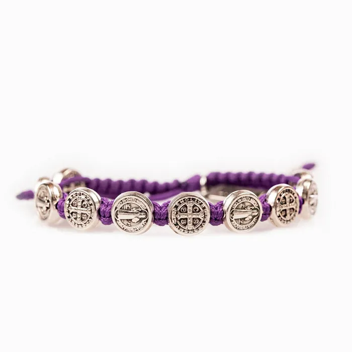 Benedictine Purple Silver Blessing Bracelet My Saint My Hero Bracelets