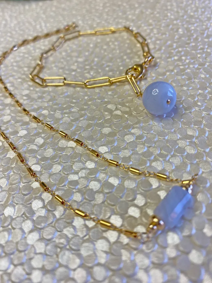 Bracelets Elisa Ilana Blue Lace Agate Bracelet