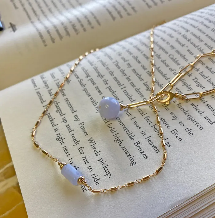 Bracelets Elisa Ilana Blue Lace Agate Bracelet